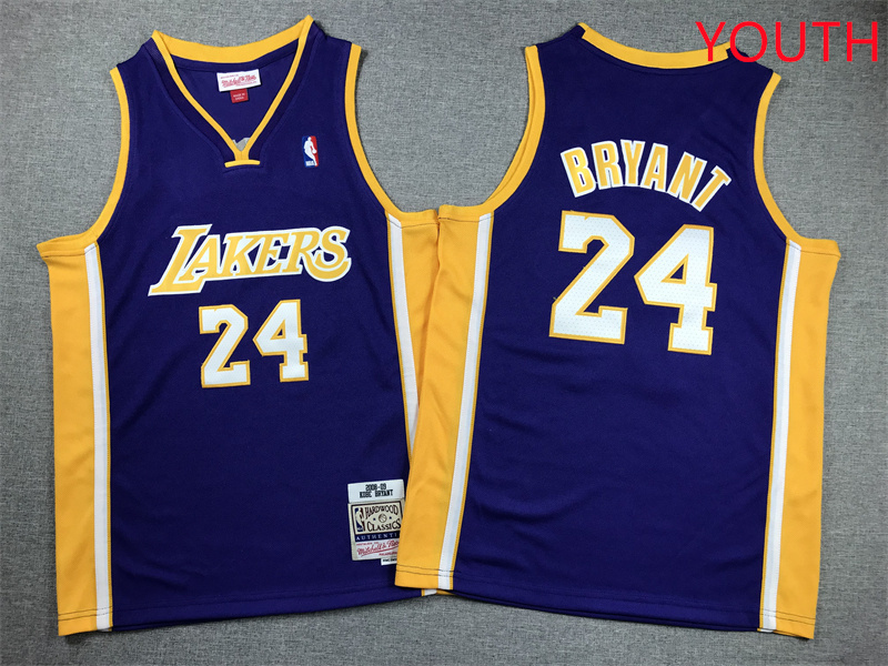 Youth Los Angeles Lakers #24 Bryant Purple 2025 NBA Jersey style 1->chicago white sox->MLB Jersey